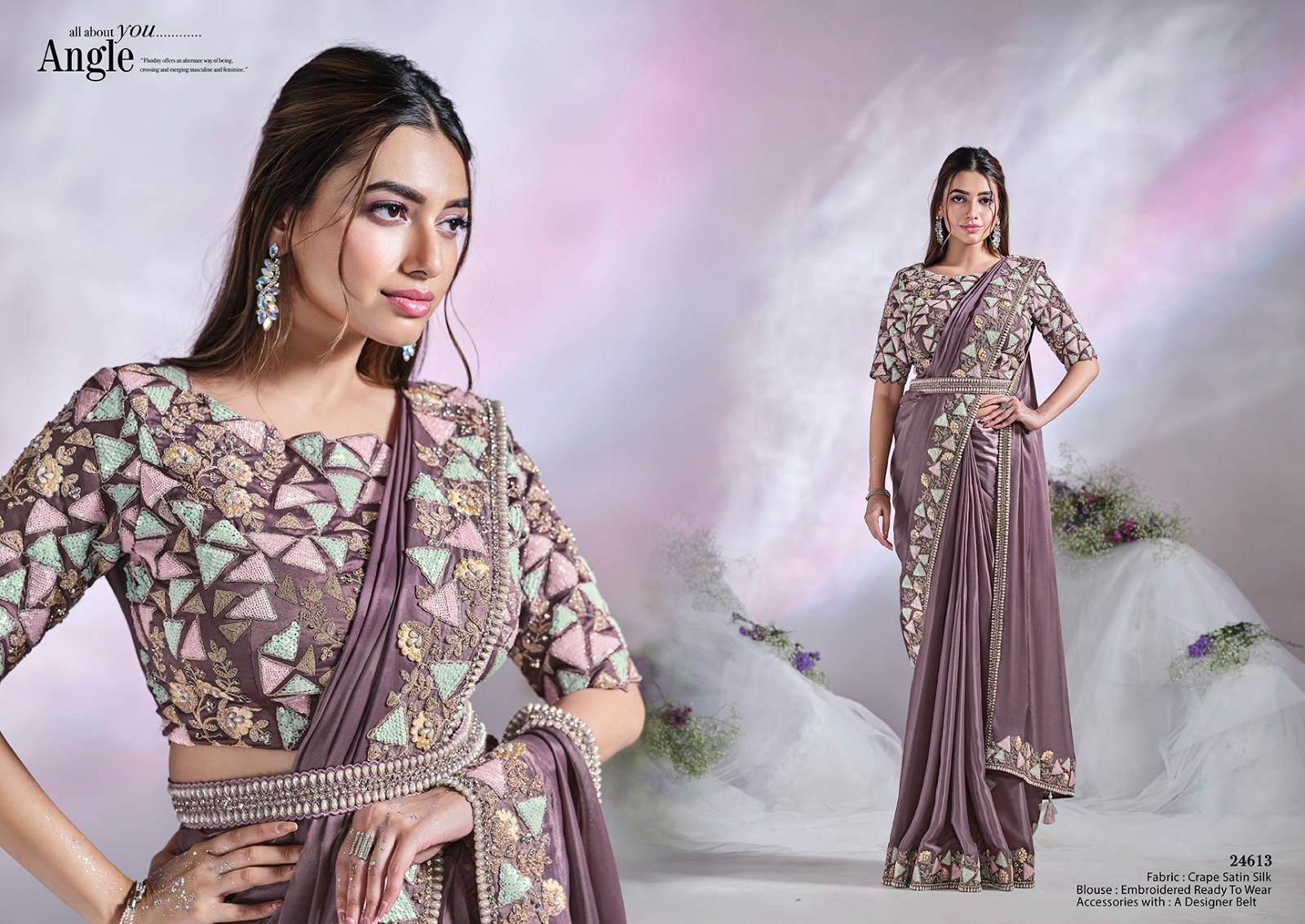 MOHMANTHAN 24600 AURA by Mahotsav 24606 to 24618 Series Indian Traditional Wear & Occasional Stitched Sarees At Wholesale Price
